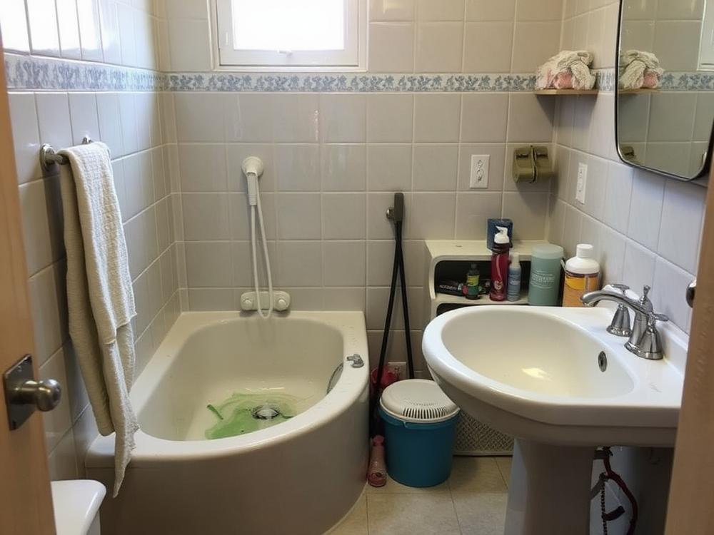 Bathroom restoration before